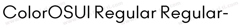 ColorOSUI Regular Regular字体转换